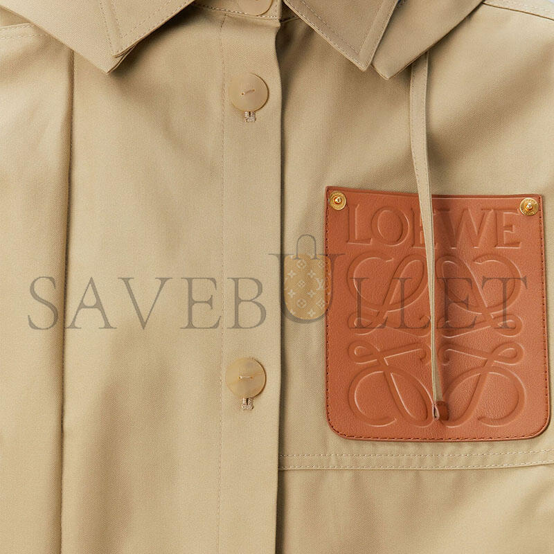 LOEWE NATURAL HOODED LOGO-PATCH PARKA 102128537